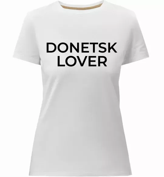 Женская премиум футболка Donetsk lover Белый фото