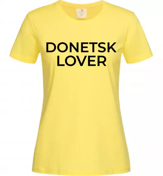 Женская футболка Donetsk lover Лимонный фото