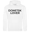 Чоловіча толстовка (худі) Donetsk lover Білий фото