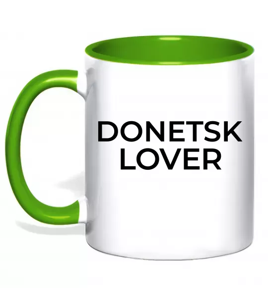 Чашка с цветной ручкой Donetsk lover Зеленый фото
