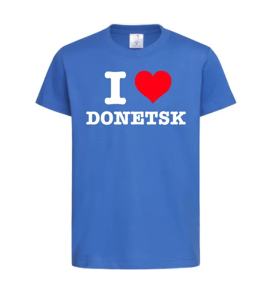 Детская футболка I love Donetsk Ярко-синий фото