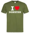 Чоловіча футболка I love Donetsk Оливковий фото