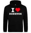 Мужская толстовка (худи) I love Donetsk Черный фото