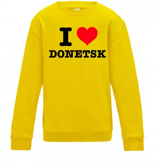 Дитячий світшот I love Donetsk Сонячно жовтий фото