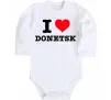 Дитячий бодік I love Donetsk Білий фото