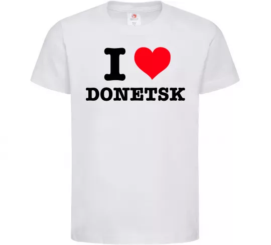 Дитяча футболка I love Donetsk Білий фото