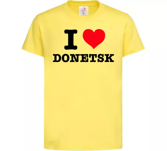 Дитяча футболка I love Donetsk Лимонний фото