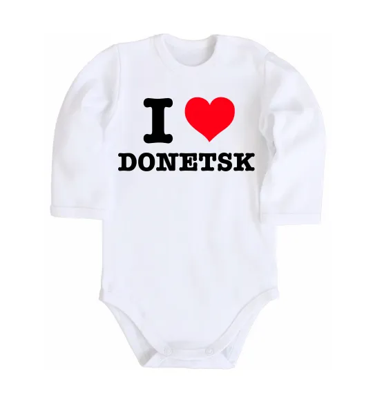 Детский боди I love Donetsk Белый фото