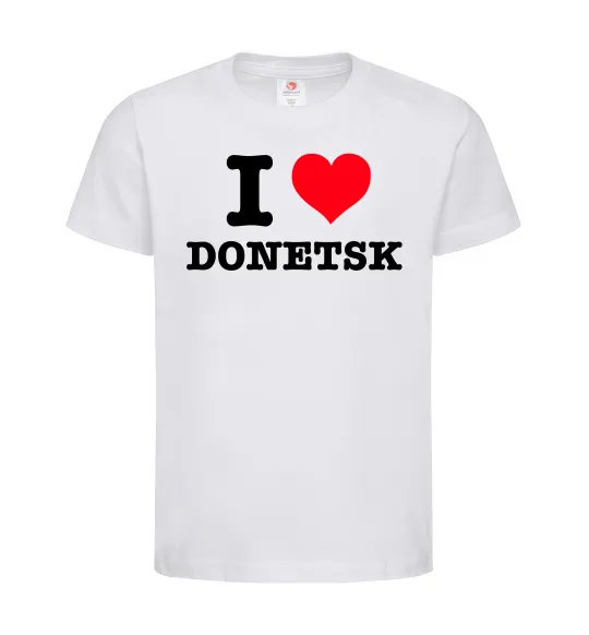 Детская футболка I love Donetsk Белый фото