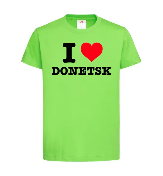 Детская футболка I love Donetsk Лаймовый фото