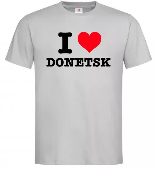 Чоловіча футболка I love Donetsk Сірий фото