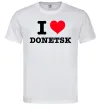 Чоловіча футболка I love Donetsk Білий фото