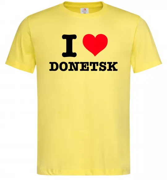 Чоловіча футболка I love Donetsk Лимонний фото