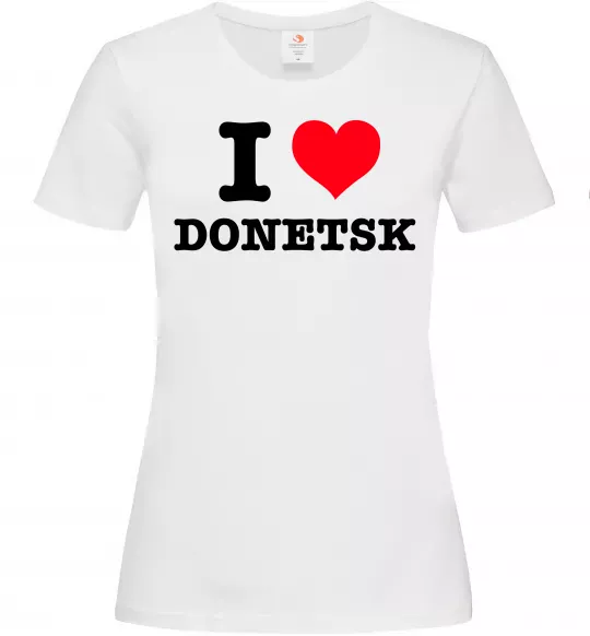 Женская футболка I love Donetsk Белый фото