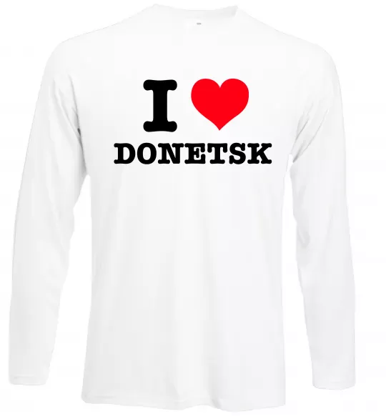 Лонгслів I love Donetsk Білий фото