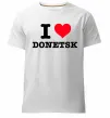 Чоловіча преміум футболка I love Donetsk Білий фото