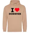 Мужская толстовка (худи) I love Donetsk Песочный фото