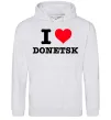 Жіноча толстовка (худі) I love Donetsk Сірий меланж фото