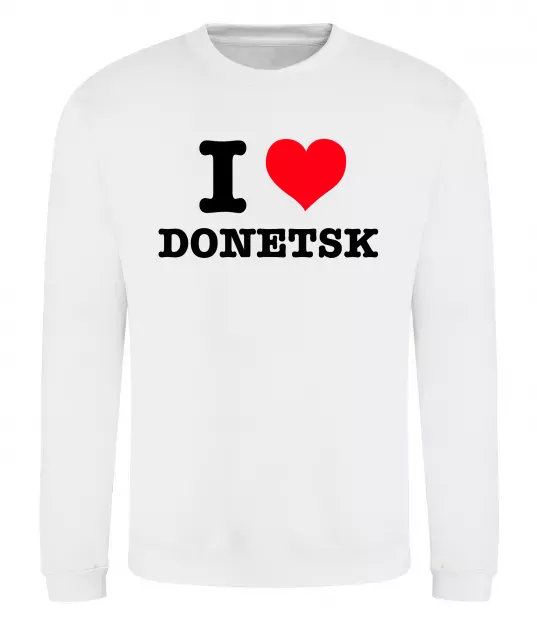 Світшот I love Donetsk Білий фото