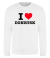 Світшот I love Donetsk Білий фото