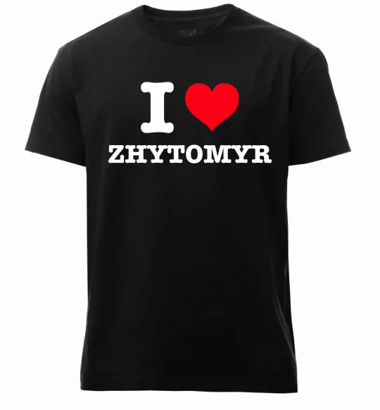 Мужская премиум футболка I love Zhytomyr Черный фото