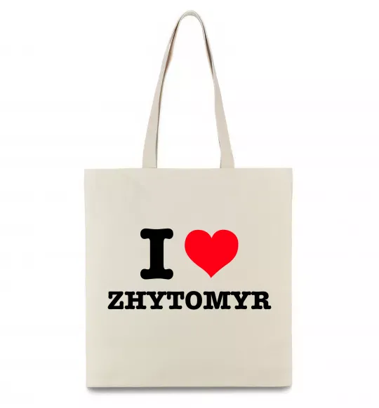Еко-сумка I love Zhytomyr Бежевий фото