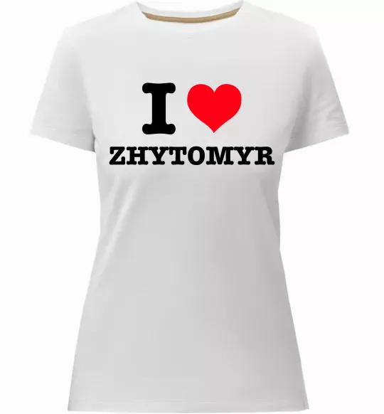 Женская премиум футболка I love Zhytomyr Белый фото