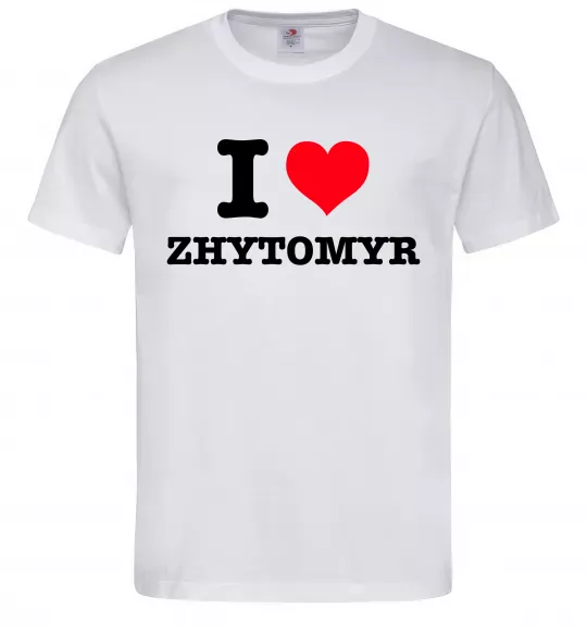 Чоловіча футболка I love Zhytomyr Білий фото