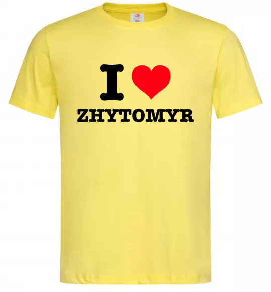 Чоловіча футболка I love Zhytomyr Лимонний фото