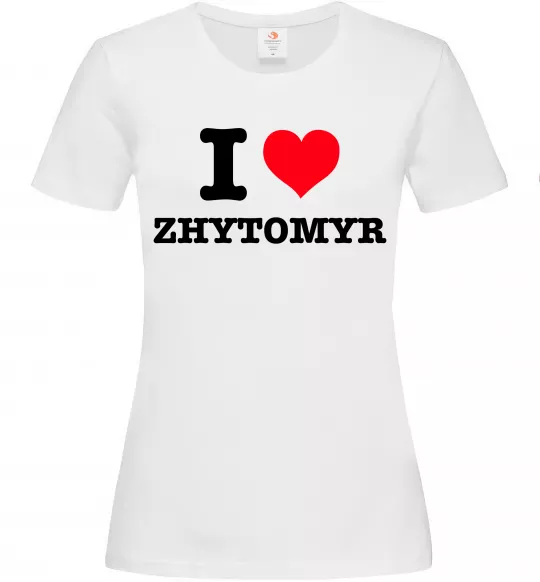 Женская футболка I love Zhytomyr Белый фото