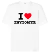 Футболка Оверсайз I love Zhytomyr Белый фото