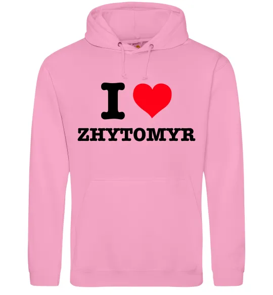 Чоловіча толстовка (худі) I love Zhytomyr Рожевий фото