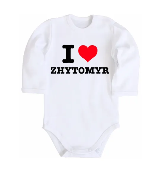 Детский боди I love Zhytomyr Белый фото