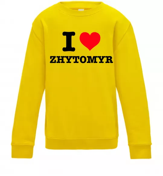 Детский Свитшот I love Zhytomyr Солнечно желтый фото