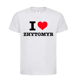 Детская футболка I love Zhytomyr Белый фото