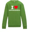Детский Свитшот I love Zaporizhzhia Лаймовый фото
