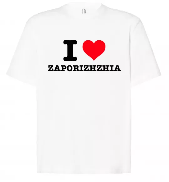 Футболка Оверсайз I love Zaporizhzhia Белый фото