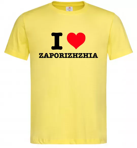 Чоловіча футболка I love Zaporizhzhia Лимонний фото