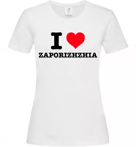 Женская футболка I love Zaporizhzhia Белый фото