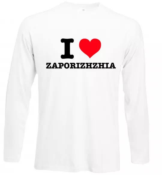 Лонгслив I love Zaporizhzhia Белый фото