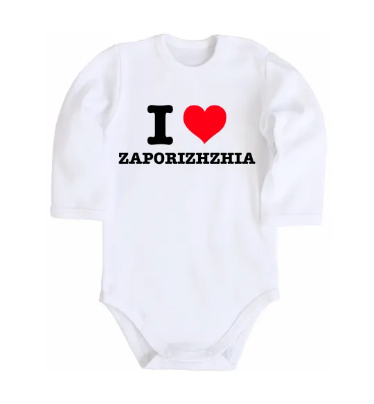 Детский боди I love Zaporizhzhia Белый фото