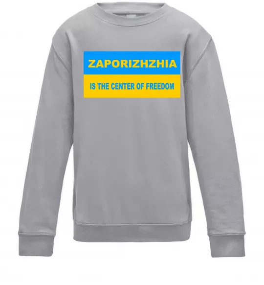Дитячий світшот Zaporizhzhia center of freedom Сірий меланж фото