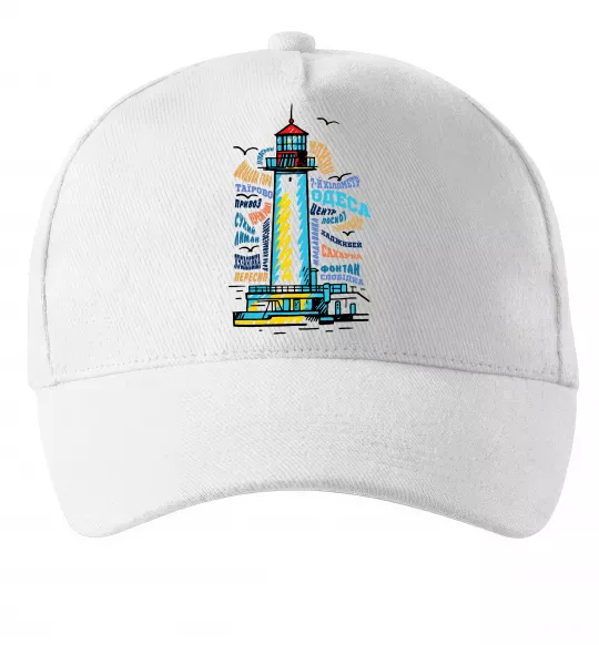 Кепка Одеса райони Білий фото