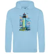 Женская толстовка (худи) Одеса райони Голубой фото
