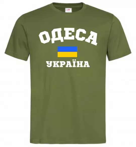 Мужская футболка Одеса Україна Оливковый фото