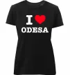 Женская премиум футболка I love Odesa Черный фото