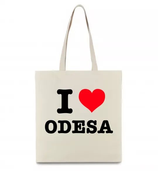 Эко-сумка I love Odesa Бежевый фото