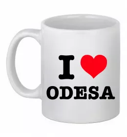 Чашка керамічна I love Odesa Білий фото