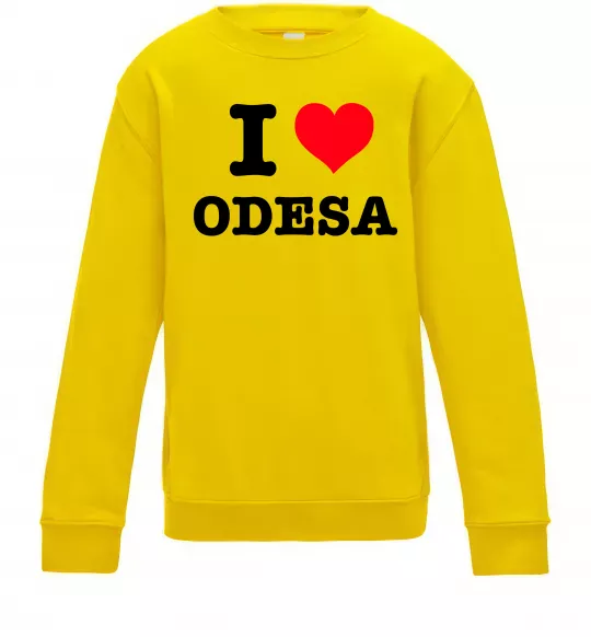 Дитячий світшот I love Odesa Сонячно жовтий фото