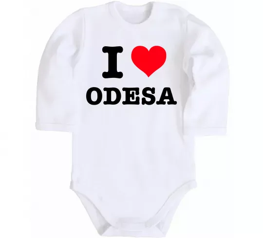 Детский боди I love Odesa Белый фото